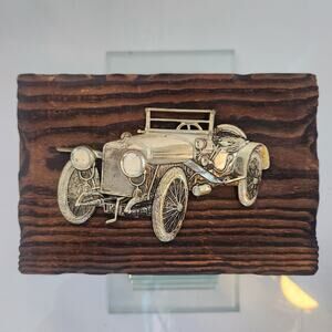 Vintage Wooden and Plastic Classic Car 6x4.5